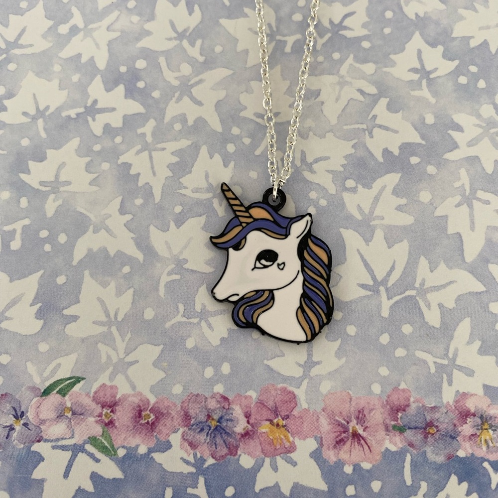 Girls Unicorn Pendant Necklace